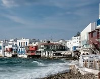 Little Venice waterfront in Mykonos